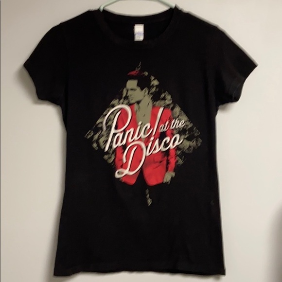 Tee  Women's 'Panic at the Disco' Band Shirt, top, Size: Medium, tultex brand - Picture 1 of 5